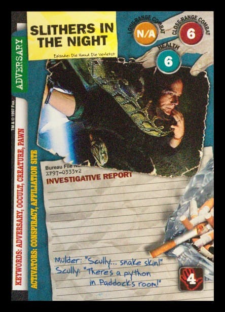 X-Files CCG | Slithers in the Night XF97-0333v2  | The Nerd Merchant