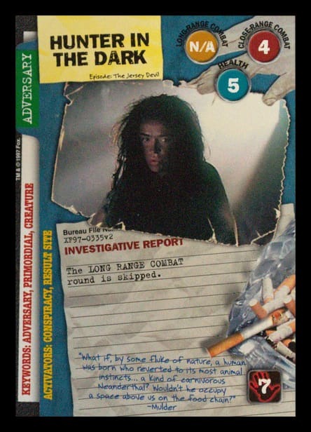 X-Files CCG | Hunter in the Dark XF97-0335v2  | The Nerd Merchant