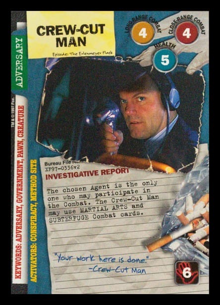X-Files CCG | Crew-Cut Man XF97-0336v2  | The Nerd Merchant