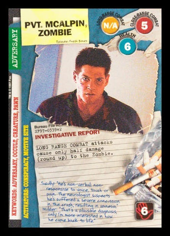 X-Files CCG | Pvt. McAlpin, Zombie XF97-0339v2  | The Nerd Merchant