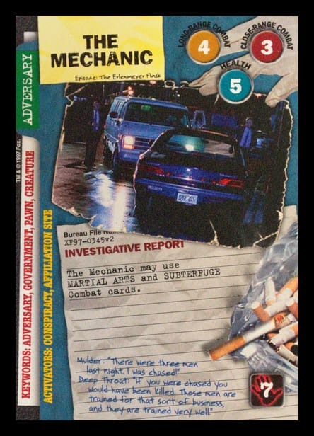 X-Files CCG | The Mechanic XF97-0345v2  | The Nerd Merchant