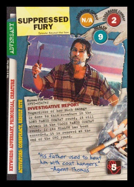 X-Files CCG | Suppressed Fury XF97-0347v2  | The Nerd Merchant