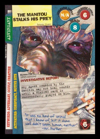 X-Files CCG | The Manitou Stalks His Prey XF97-0352v2  | The Nerd Merchant