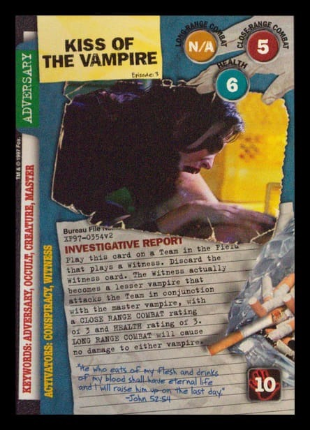 X-Files CCG | Kiss of the Vampire XF97-0354v2  | The Nerd Merchant