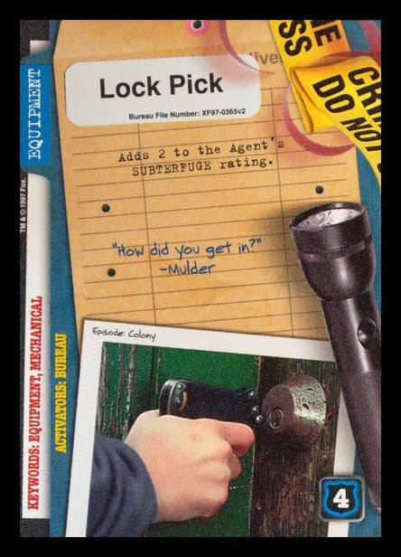 X-Files CCG | Lock Pick XF97-0365v2  | The Nerd Merchant
