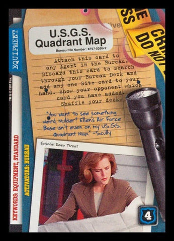 X-Files CCG | U.S.G.S. Quadrant Map XF97-0366v2  | The Nerd Merchant