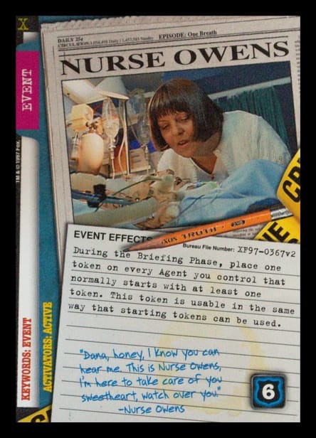 X-Files CCG | Nurse Owens XF97-0367v2  | The Nerd Merchant