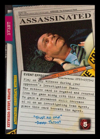 X-Files CCG | Assassinated XF97-0373v2  | The Nerd Merchant