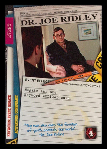 X-Files CCG | Dr. Joe Ridley XF97-0375v2  | The Nerd Merchant