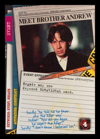 X-Files CCG | Meet Brother Andrew XF97-0377v2  | The Nerd Merchant