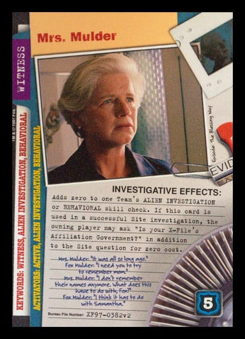 X-Files CCG | Mrs. Mulder XF97-0382v2  | The Nerd Merchant