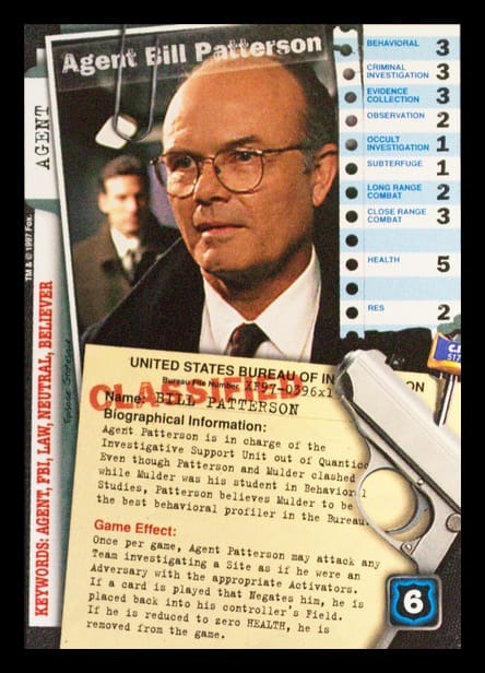X-Files CCG | Agent Bill Patterson XF97-396x1    | The Nerd Merchant