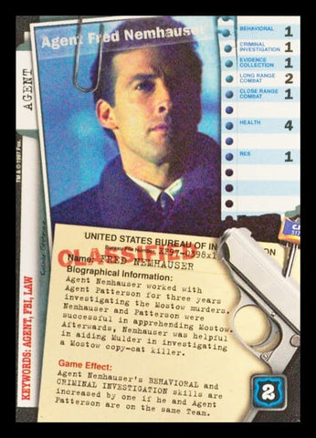 X-Files CCG | Agent Fred Nemhauser XF97-398x1    | The Nerd Merchant