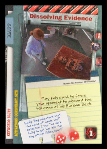 X-Files CCG | Dissolving Evidence XF97-408x1    | The Nerd Merchant