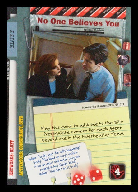 X-Files CCG | No One Believes You XF97-416x1    | The Nerd Merchant