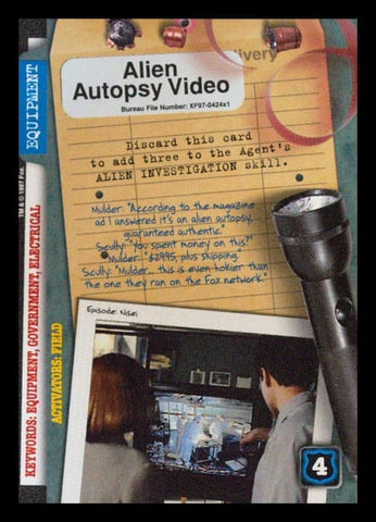 X-Files CCG | Alien Autopsy Video XF97-424x1    | The Nerd Merchant