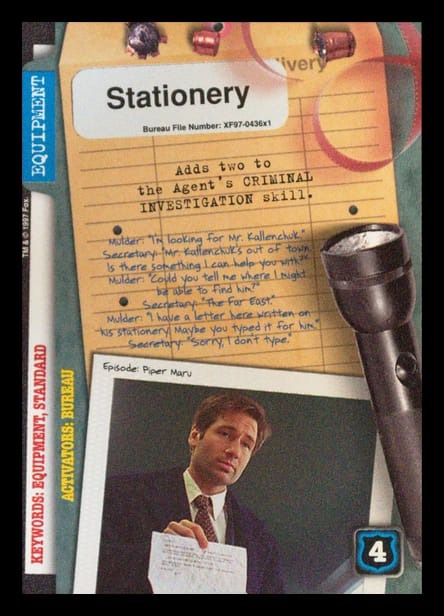 X-Files CCG | Stationery XF97-436x1    | The Nerd Merchant