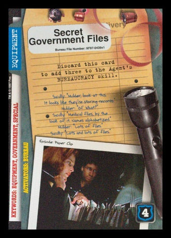 X-Files CCG | Secret Government Files XF97-439x1    | The Nerd Merchant