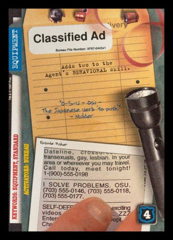 X-Files CCG | Classified Ad XF97-443x1    | The Nerd Merchant