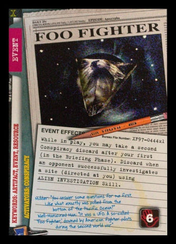 X-Files CCG | Foo Fighter XF97-444x1    | The Nerd Merchant