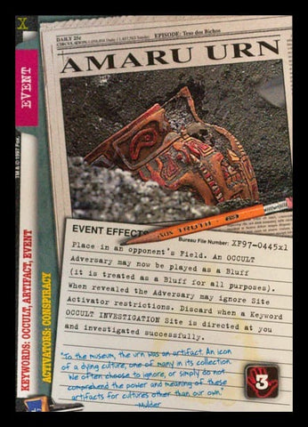 X-Files CCG | Amaru Urn XF97-445x1    | The Nerd Merchant