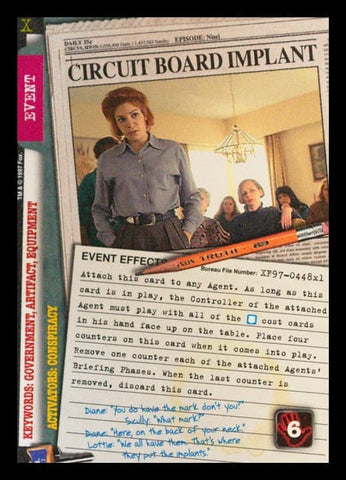 X-Files CCG | Circuit Board Implant XF97-448x1    | The Nerd Merchant