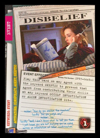 X-Files CCG | Disbelief XF97-449x1    | The Nerd Merchant
