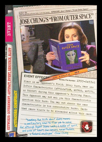 X-Files CCG | Jose€™ Chung€™s €œFrom Outer Space€� XF97-453x1    | The Nerd Merchant