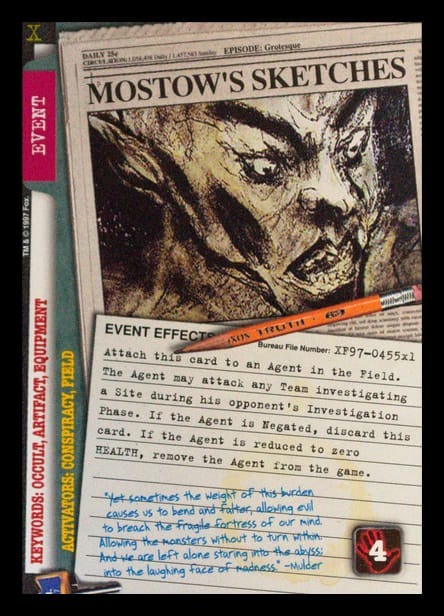 X-Files CCG | Mostow€™s Sketches XF97-455x1    | The Nerd Merchant