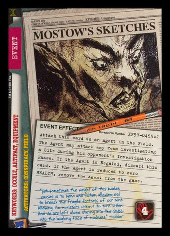 X-Files CCG | Mostow€™s Sketches XF97-455x1    | The Nerd Merchant
