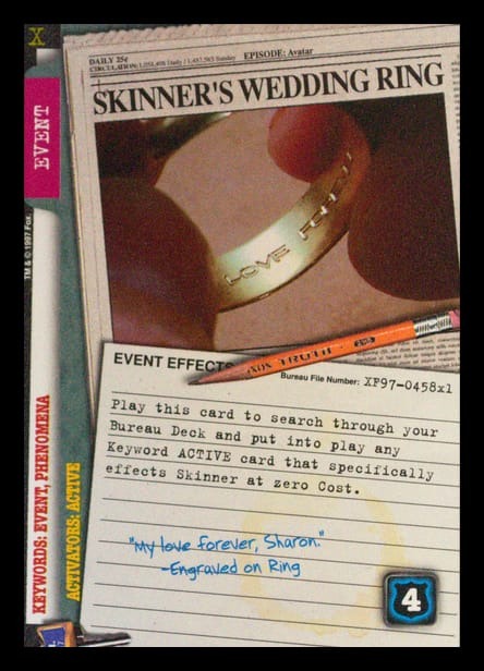 X-Files CCG | Skinner€™s Wedding Ring XF97-458x1    | The Nerd Merchant