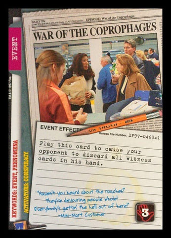 X-Files CCG | War of the Coprophages XF97-463x1    | The Nerd Merchant