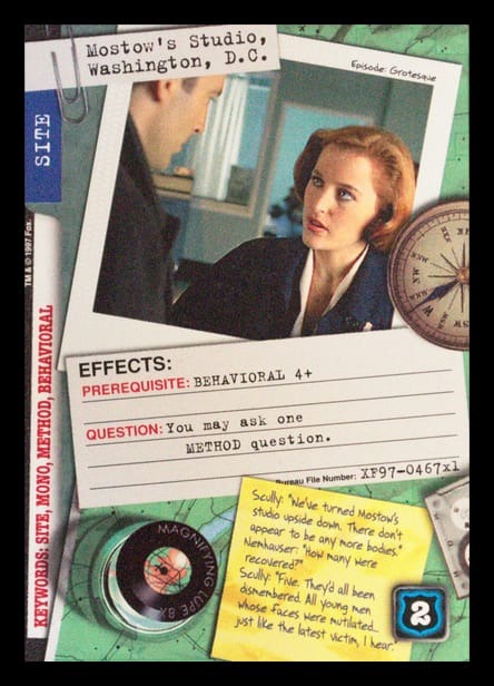 X-Files CCG | Mostow€™s Studio, Washington, D.C. XF97-467x1    | The Nerd Merchant