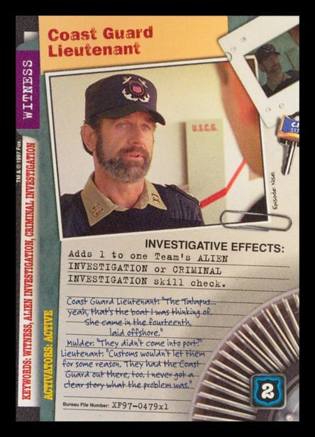 X-Files CCG | Coast Guard Lieutenant XF97-479x1    | The Nerd Merchant