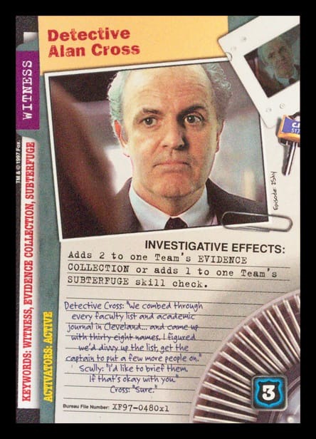 X-Files CCG | Detective Alan Cross XF97-480x1    | The Nerd Merchant