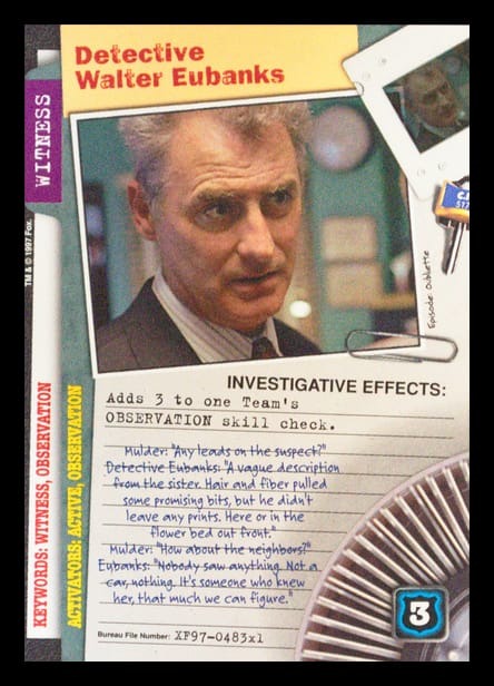X-Files CCG | Detective Walter Eubanks XF97-483x1    | The Nerd Merchant