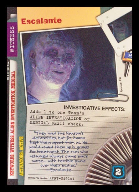X-Files CCG | Escalante XF97-491x1    | The Nerd Merchant