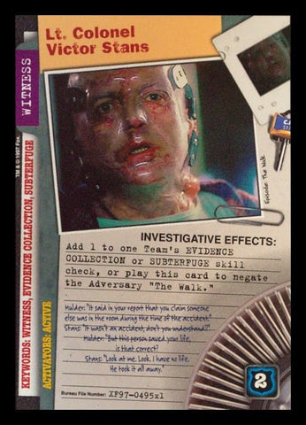 X-Files CCG | Lt. Colonel Victor Stans XF97-495x1    | The Nerd Merchant