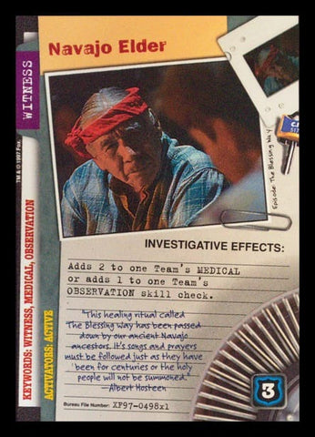 X-Files CCG | Navajo Elder XF97-498x1    | The Nerd Merchant