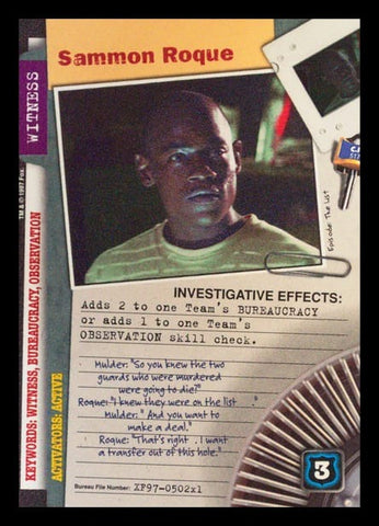 X-Files CCG | Sammon Roque XF97-502x1    | The Nerd Merchant