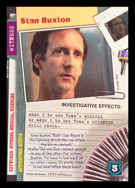 X-Files CCG | Stan Buxton XF97-506x1    | The Nerd Merchant
