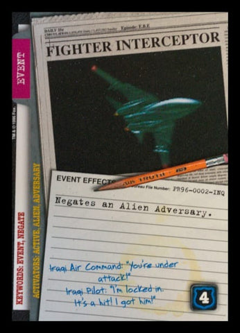 X-Files CCG | Fighter Interceptor PR96-0002-INQ  | The Nerd Merchant