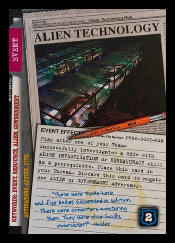 X-Files CCG | Alien Technology PR96-0003-GAM  | The Nerd Merchant