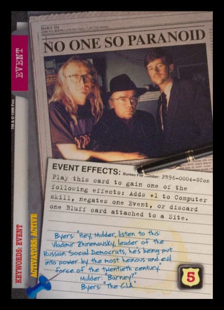 X-Files CCG | No One So Paranoid PR96-0004-Gcon    | The Nerd Merchant