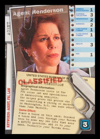 X-Files CCG | Agent Henderson PR96-0006-DUE  | The Nerd Merchant