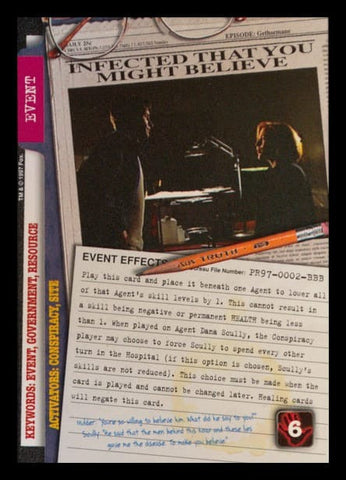 X-Files CCG | Infected That You Might Believe PR97-0002-BBB  | The Nerd Merchant