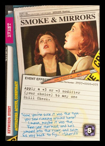 X-Files CCG | Smoke & Mirrors PR97-0006-SC5  | The Nerd Merchant