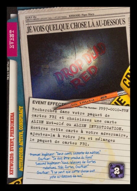 X-Files CCG | Je Vois Quelque Chose Lé Au-Dessous PR97-0010-FRN  | The Nerd Merchant
