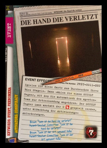 X-Files CCG | Die Hand Die Verletzt PR97-0011-DEU  | The Nerd Merchant