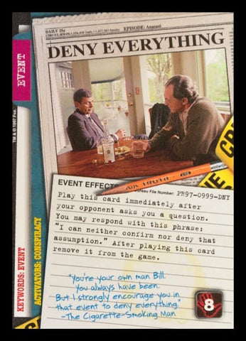 X-Files CCG | Deny Everything PR97-0999-DNY  | The Nerd Merchant